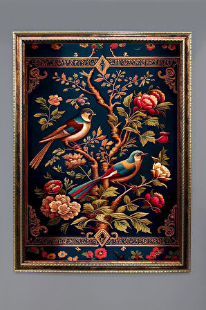 Dekoratif Modern Desenli Çerçeveli Duvar Tablosu 50x70cm RÜYA05