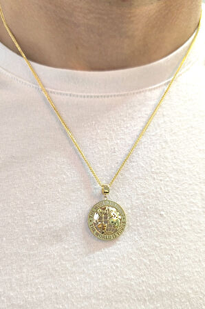 Altın Yazılı Dünya Kolye (Küçük Boy)