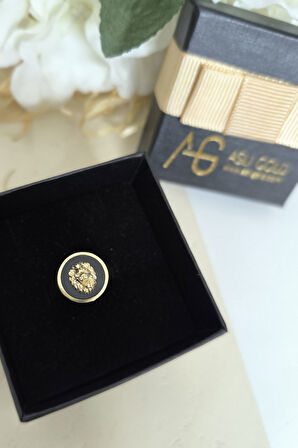 Altın Aslan Model Taşsız Yüzük