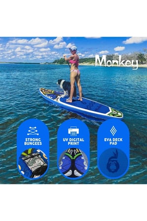 MONKEY ŞİŞME SUP BOARD/STAND UP PADDLE BOARD 350x85x15 CM LACİVERT 1 YIL GARANTİ