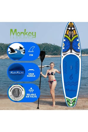 MONKEY ŞİŞME SUP BOARD/STAND UP PADDLE BOARD 350x85x15 CM LACİVERT 1 YIL GARANTİ