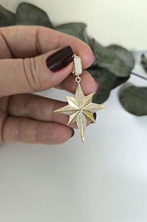 Altın Boyutlu Kuzey Yıldızı Kolye Ucu