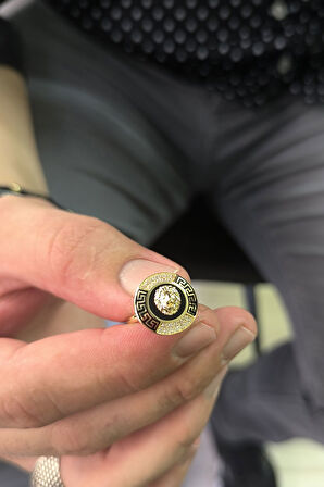 Grek Model Altın Aslan Yüzük