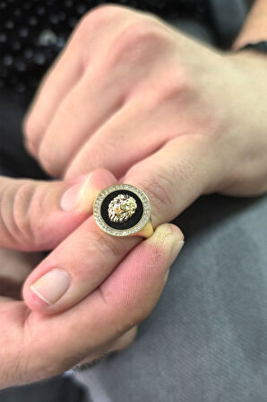 Spor Altın Aslan Yüzük