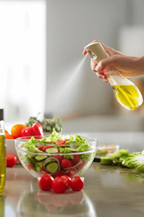 Tekli Set Cam Sprey Yağdanlık - Airfryer, Izgara, Fritöz, Salata, Yemek Püskürtmeli Yağdanlık - 3066