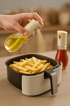 2'li Set Cam Sprey Yağdanlık - Airfryer, Izgara, Fritöz, Salata, Yemek Püskürtmeli Yağdanlık - 3066