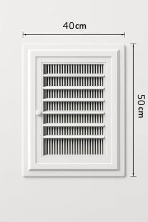 Plastik Banyo Wc Havalandırma Menfezi, Kolay Montajlı, Ekonomik, Sinek Böcek Geçirmeyen Yapı, Çift Taraflı Bantla Kullanılabilir, Buhar ve Nem Önleyici, Panjur Sistemli (40X50 CM)