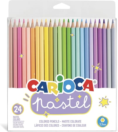 Pastel Renk Kuru Boya Kalemi 24'Lü