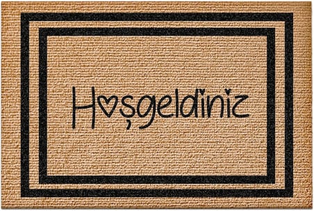 Hoşgeldiniz Desenli Kapı Önü Halı Paspas 40 x 60 Cm