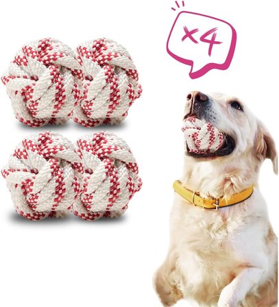 4 ADET Köpek Topu Köpek Oyuncağı Top Köpek Eğitim Oyuncağı - Köpek Oyun Topu