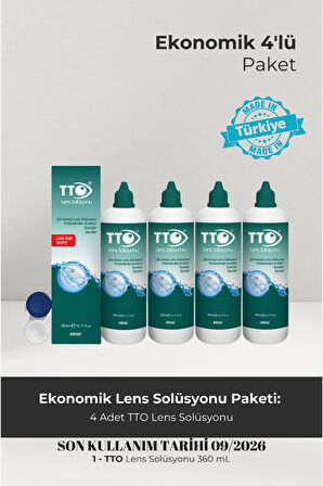 TTO LENS SOLÜSYONU 360 ML 4 ADET SON KULLANIM TARİHİ: 09/2026