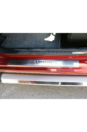 Dacıa Sandero 2008-2009-2010-2011 Krom Kapı Eşiği Paslanmaz Çelik 4 Parça
