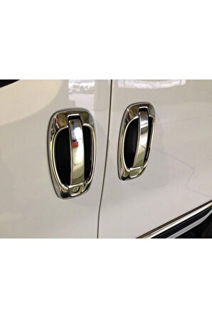Fiat Doblo 2010-2021 Krom Kapı Kolu 4 Kapı Paslanmaz Çelik