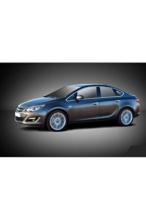 Opel Astra -j Sedan 2009-2020 Cam Çerçevesi Krom 12 Parça Paslanmaz Çelik