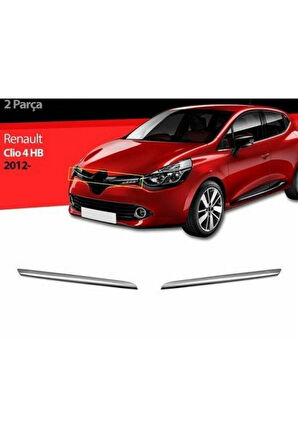 Renault Clio -4 2012-2020 Krom Ön Panjur 2 Parça Paslanmaz Çelik