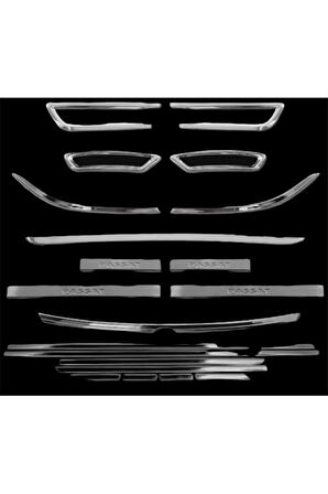 Volkswagen Passat B-8 2015-2018 Krom Set 6 Ürün 20 Parça Paslanmaz Çelik