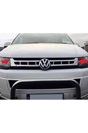 Vw Transpoter 2010-2014 Arası Krom Ön Panjur Çerçevesi 2 Parça Paslanmaz Çelik