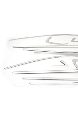 Renault Clio 5 Krom Cam Çerçevesi 12 Parça 2019 Ve Üzeri Paslanmaz Çelik Uyumlu