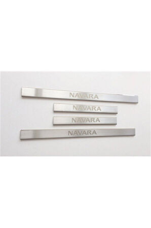 Nissan Navara Kapı Eşiği 4 Parça Paslanmaz Çelik