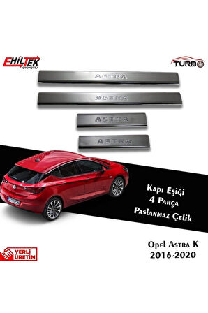 Opel Astra J Kasa 2011 Ve Üzeri Krom Kapı Eşiği 4 Parça Paslanmaz Çelik