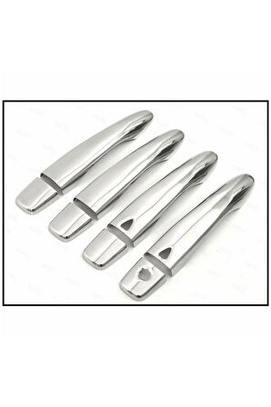 Nissan Qashqai 2014 Ve Üzeri Sensörlü Krom Kapı Kolu 4 Kapı Paslanmaz Çelik