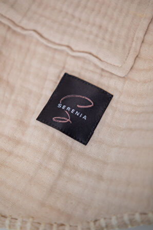 Neşe Home Stella 4 Kat Müslin Panço – Bej Renk, Yumuşak ve Nefes Alabilir