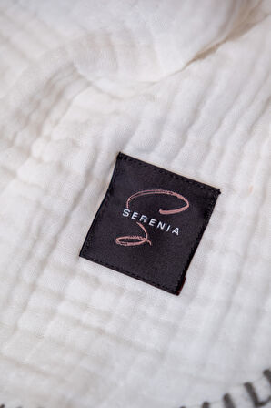 Neşe Home Stella 4 Kat Müslin Panço – Beyaz Renk, Yumuşak ve Nefes Alabilir