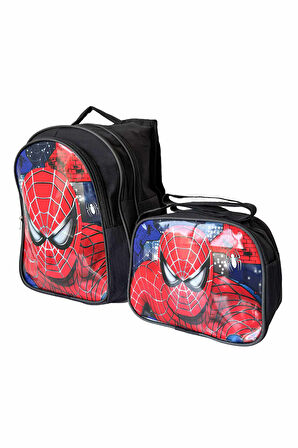 Spiderman Ilkokul Çantası, Erkek Çocuk Okul Sırt Çantası Siyah