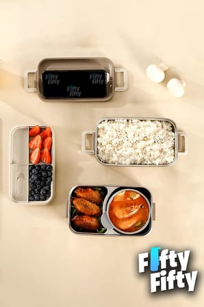 2000 ML 2 Kat Paslanmaz Çelik Çorba Kaseli Bento Lunch Box Yeni Nesil Sefer Tası -FFLBOX01029