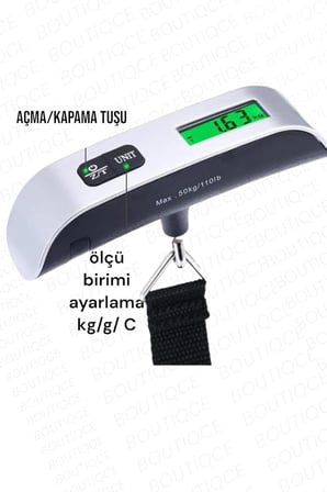 Dijital Işıklı Elektronik Askılı El Bagaj Tartısı Bavul Kantarı El Tartısı El Terazisi Bavul terazisi Okul Seyahat Taşınabilir Tartı