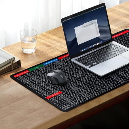 NeKuBa Büyük Boy 90x40 XXL Düz Siyah Mouse Pad Kauçuk Kaymaz Alt Taban Yumuşak Kumaş Oyuncu MousePad Bilgisayar ve Dizüstü Notebook Uyumlu (Pc Kısayollar)