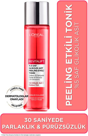 L'Oreal Paris Revitalift%5 Saf Glikolik Asit Peeling Etkili Tonik 180ml