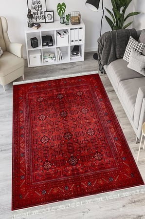 Otantik Eko Punto Kaymaz Tabanlı Yıkanabilir Antibakteriyel Dijital Baskı Halı Yolluk, OTN-4066A-EKOPNT-80x100