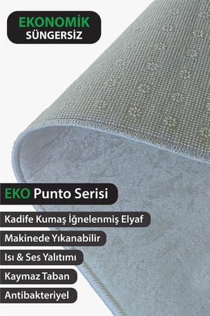 Otantik Eko Punto Kaymaz Tabanlı Yıkanabilir Antibakteriyel Dijital Baskı Halı Yolluk, OTN-4066A-EKOPNT-80x100