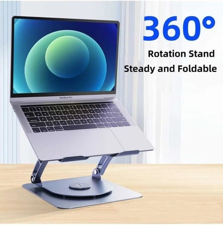 Alüminyum 360 Derece Ayarlanabilir Metal Laptop Standı Rgb Çift Fanlı Sogutucu Premium Serisi Notebook Tutucu
