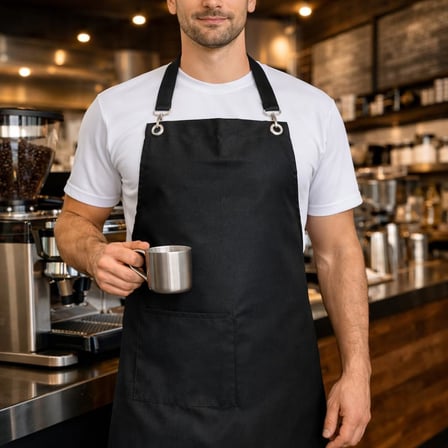 Profesyonel Mutfak Önlüğü,Cepli Ayarlanabilir Askılı belden bağlamalı/Unisex/Kadın/Erkek/Aşçı/Barista/Garson/Restoran/Cafe ve Ev Kullanımı için ideal -Su itici Dayanıklı Kumaş,70x80 cm