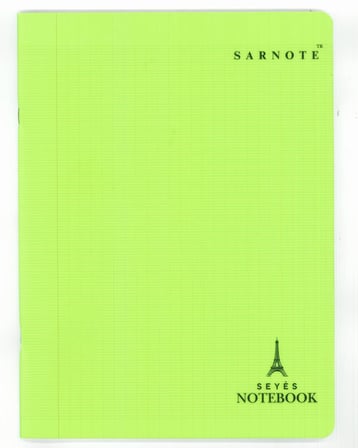 Fransız Seyes Defter 24x32cm 48 yp. Plastik Kapak (Yeşil)