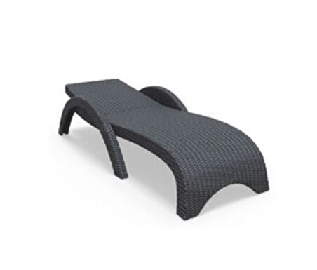 Omnipazar TRK-860 Siesta Fiji Rattan Desenli Ayarlanabilir Lüks Şezlong 