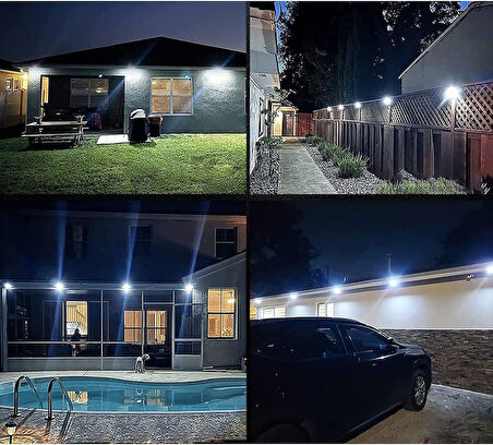 100 Led DIŞ Mekan Solar Aydınlatma Fotoselli Solar Lamba Hareket Sensörlü