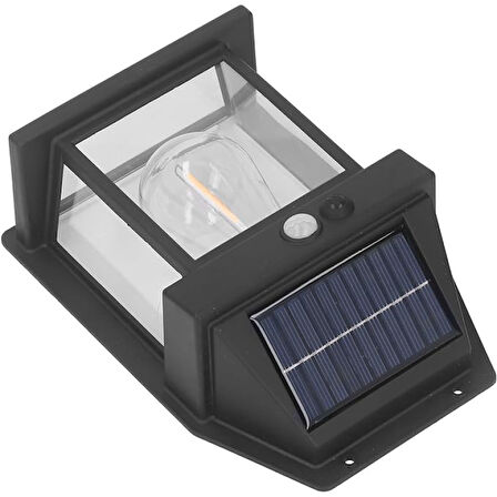 Güneş Enerjili Bahçe Aydınlatması Aplik Dekor Solar Ve Sensörlü Bahçe Balkon ve Garaj Lambası
