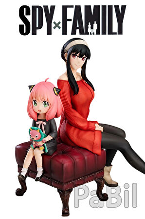 Spy X Family Anime Manga Aksiyon Figür 15 cm X 16 cm - Anya Ve Yor, Koltuklu Set