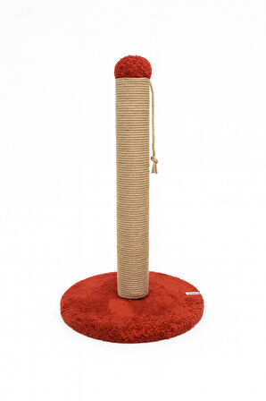 Reyo Pet Yuvarlak Kedi Tırmalama Platformu Kırmızı