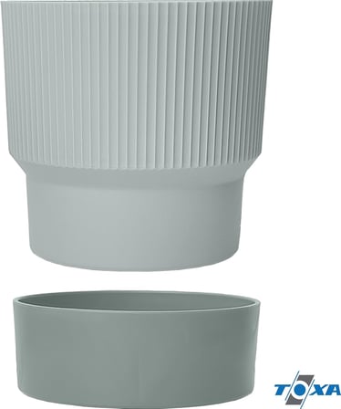 Ixora Saksı (4, Gri, 0.4 Litre)