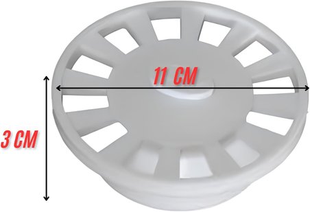 11 cm Yuvarlak Plastik Gider Kapağı, 3 cm Yükseklik, Dayanıklı Yer Süzgeci Izgarası