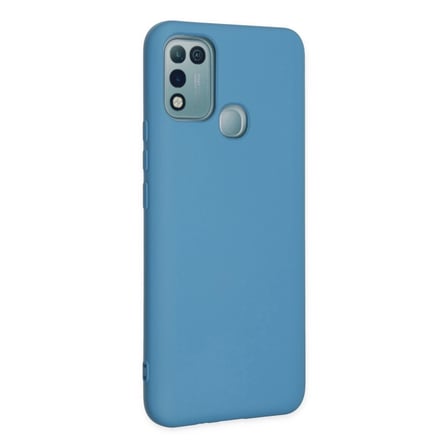 İnfinix Hot 10 Play Kılıf Nano İçi Kadife Silikon - Mavi