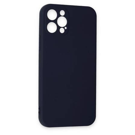 İphone 12 Pro Max Kılıf Nano İçi Kadife Silikon - Lacivert