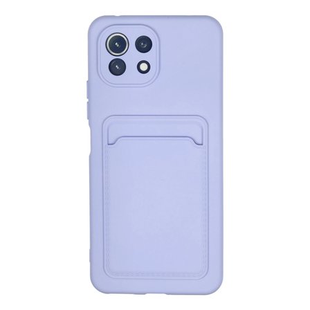 Xiaomi Mi 11 Kılıf Kelvin Kartvizitli Silikon - Lila