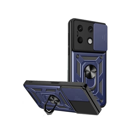 Xiaomi Uyumlu Redmi Note 13 4g Kılıf Pars Lens Yüzüklü Silikon - Lacivert