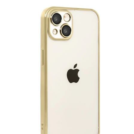 Apple Uyumlu İphone 15 Razer Lensli Silikon - Gold