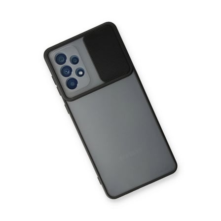 Samsung Uyumlu Galaxy A53 5g Kılıf Palm Buzlu Kamera Sürgülü Silikon - Siyah